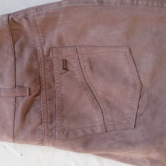Point Zero Mauve Micro Suede Straight Leg Y2K Pant- Sz. 13 - Picture 2 of 8